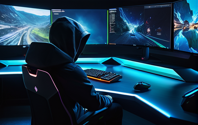RTX 40 시리즈와 RX 7000 시리즈 비교 - **Prompt 1: "Ultimate Gaming Immersion"**
    "A male gamer, aged 18-25, wearing a stylish, casual h...
