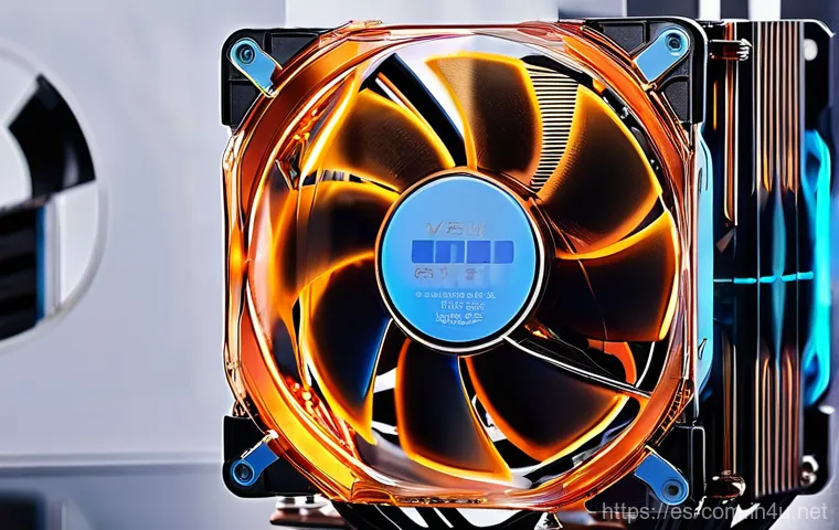 쿨러와 히트싱크의 차이 - **Prompt 1: The Thermal Symphony of a Modern PC Cooler**
    "A highly detailed, futuristic close-up...