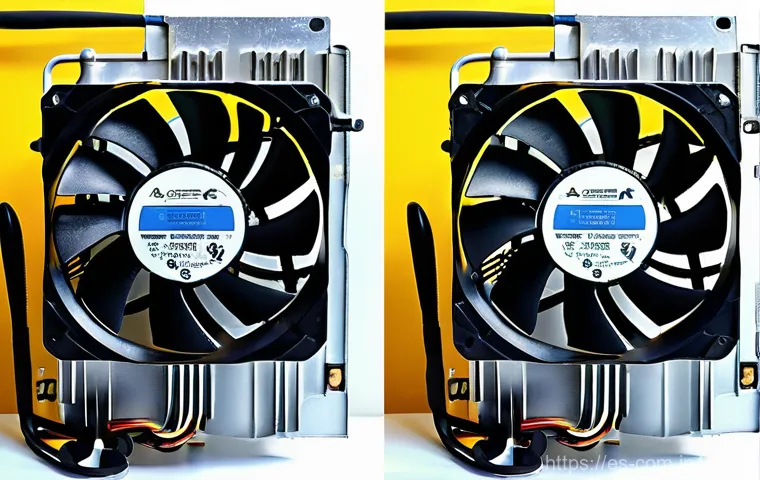 쿨러와 히트싱크의 차이 - **Prompt 1: The Thermal Symphony of a Modern PC Cooler**
    "A highly detailed, futuristic close-up...