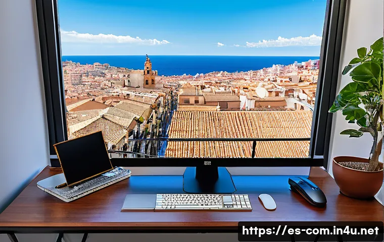 컴퓨터 업그레이드 vs 새 PC 구매 - A modern Spanish home office setup featuring a sleek desktop computer with an open side panel showin...